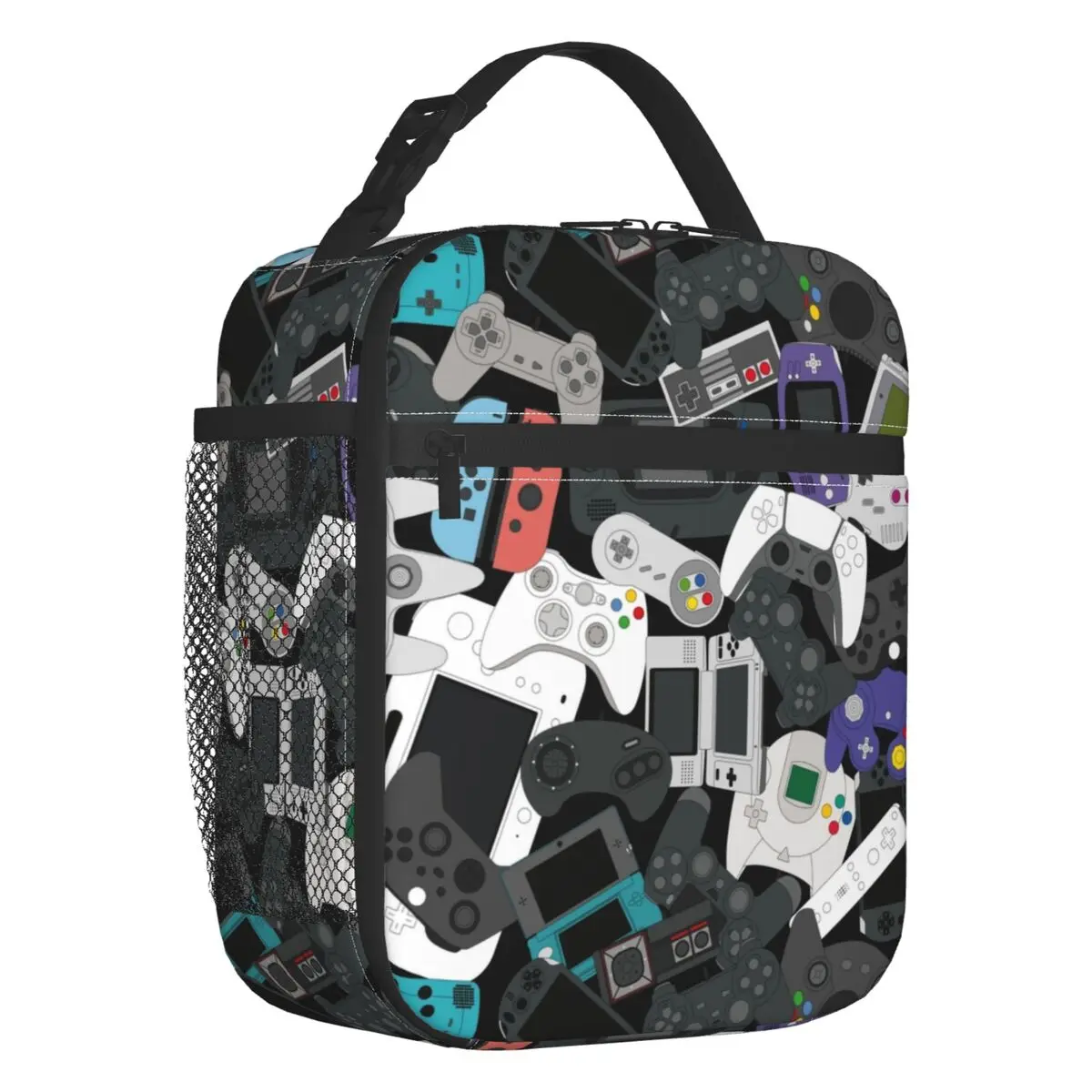 

Gamer Controller Insulated Lunch Tote Bag for Women Video Game Gaming Resuable Cooler Thermal Food Lunch Box Outdoor Camping