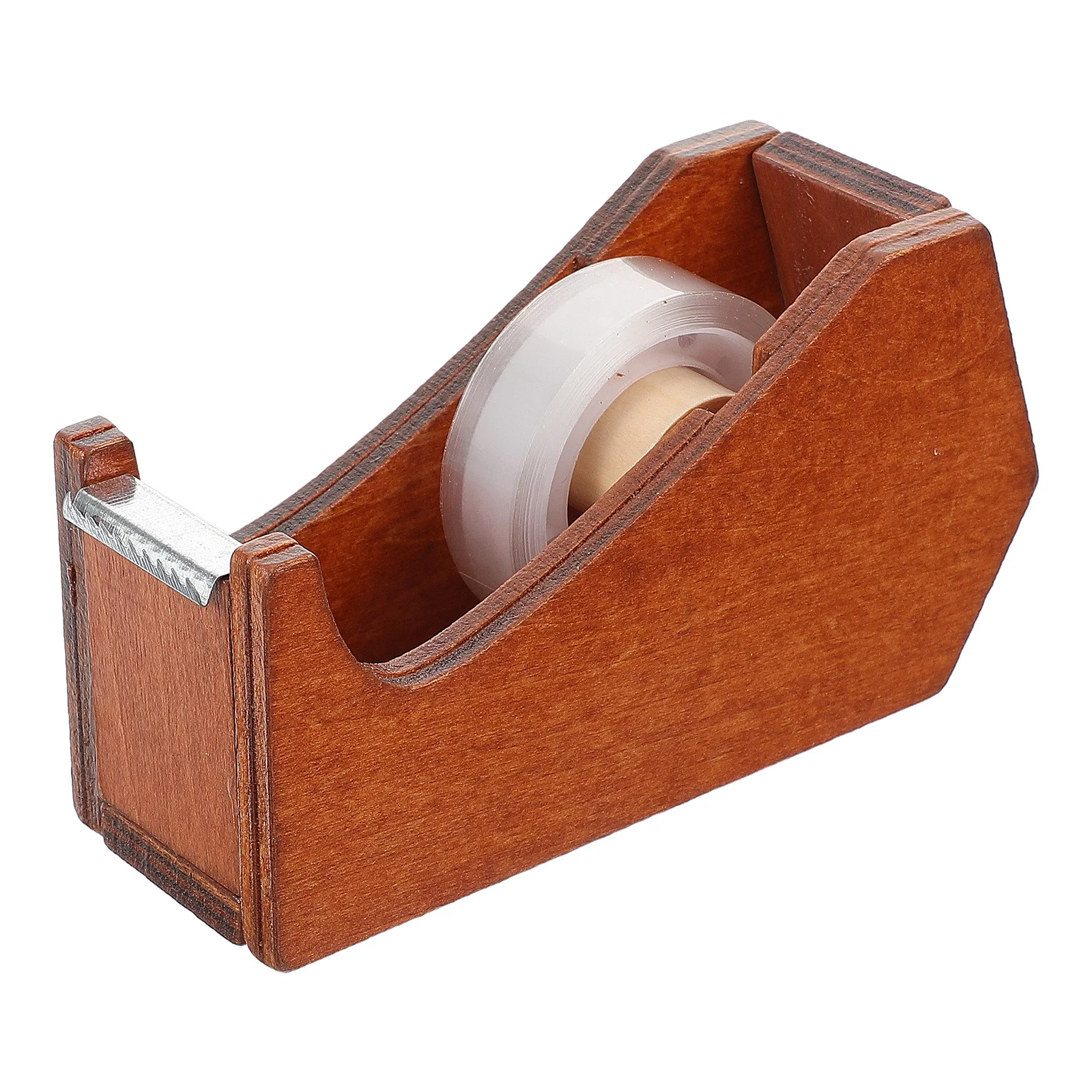 

Aesthetic Wooden Tape Cutter Versatile Office Tool for Multiple Tapes and Supplies Wood Tape Dispenser Office Supplies