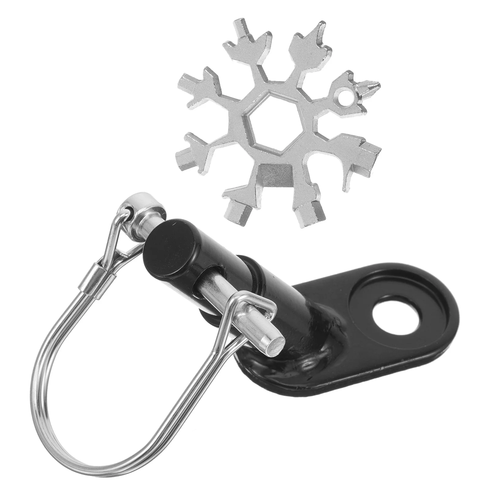 

1 Set Of Bicycle Accessories Metal Hitch Coupler For Bike Trailer Attachment Traction Head Rear Rack Connector For Infant Bike