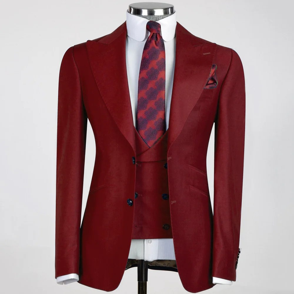 Men's 3 Piece Solid White Tuxedo Jacket with Lapel And Pocket for Birthday Wedding Office Work Jacket