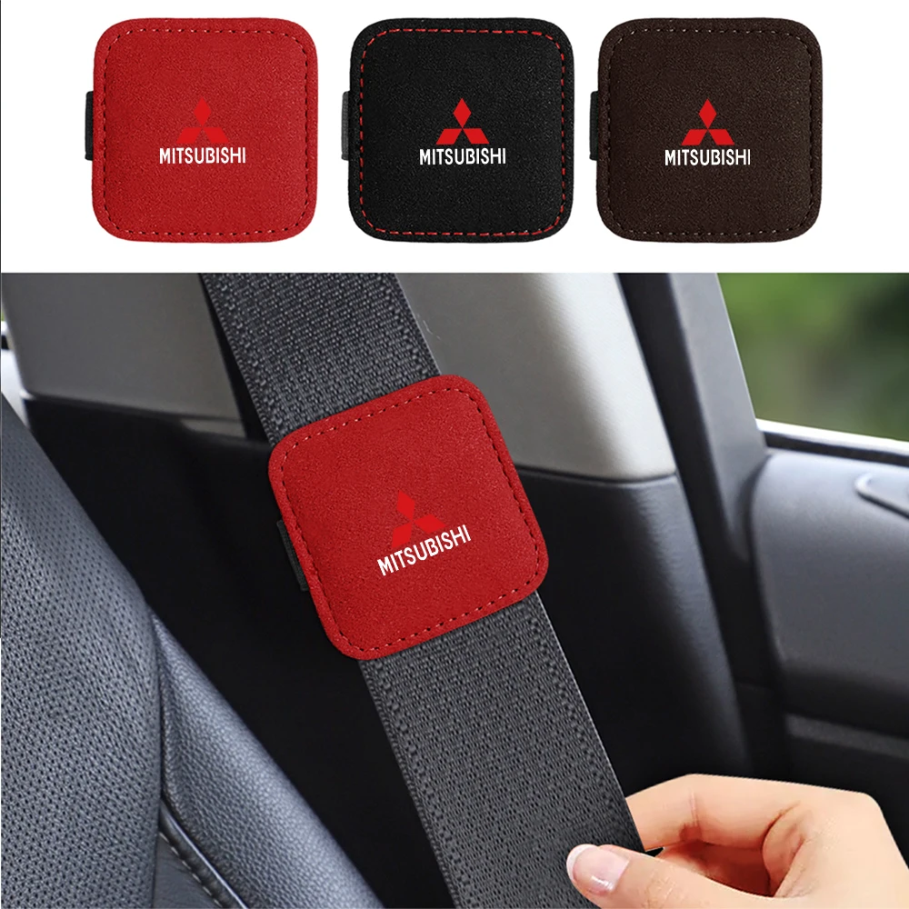 

1Pcs Leather Car Seat Belt Clip Adjustable Magnetic Fixed Limiter For Mitsubishi Eclipse Lancer Pajero ASX Colt I200 Space Ex