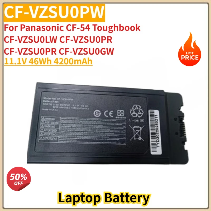 High Quality CF-VZSU0PW Laptop Battery 11.1V 4200mAh For Panasonic CF-54 Toughbook CF-VZSU0LW CF-VZSU0PR CF-VZSU0PR CF-VZSU0GW