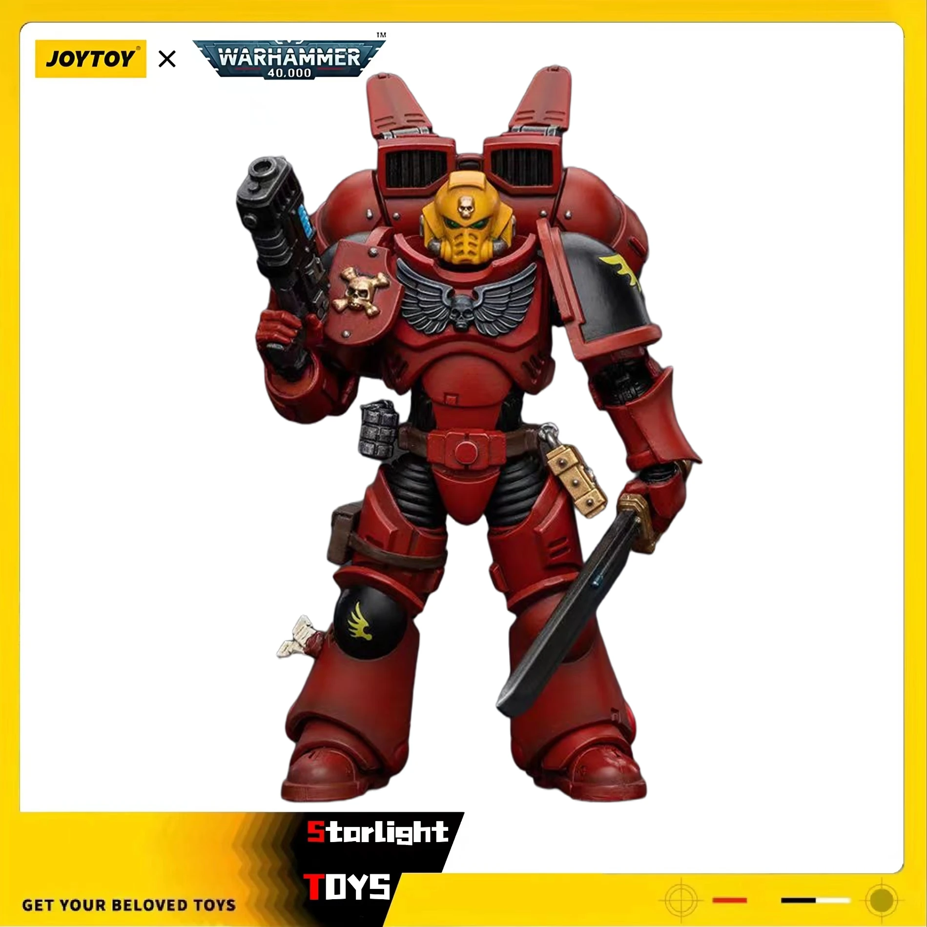 

Фигурка JOYTOY Warhammer 40K: Сержант-интерцепторы Кровавых Ангелов с плазменным пистолетом, масштаб 1/18