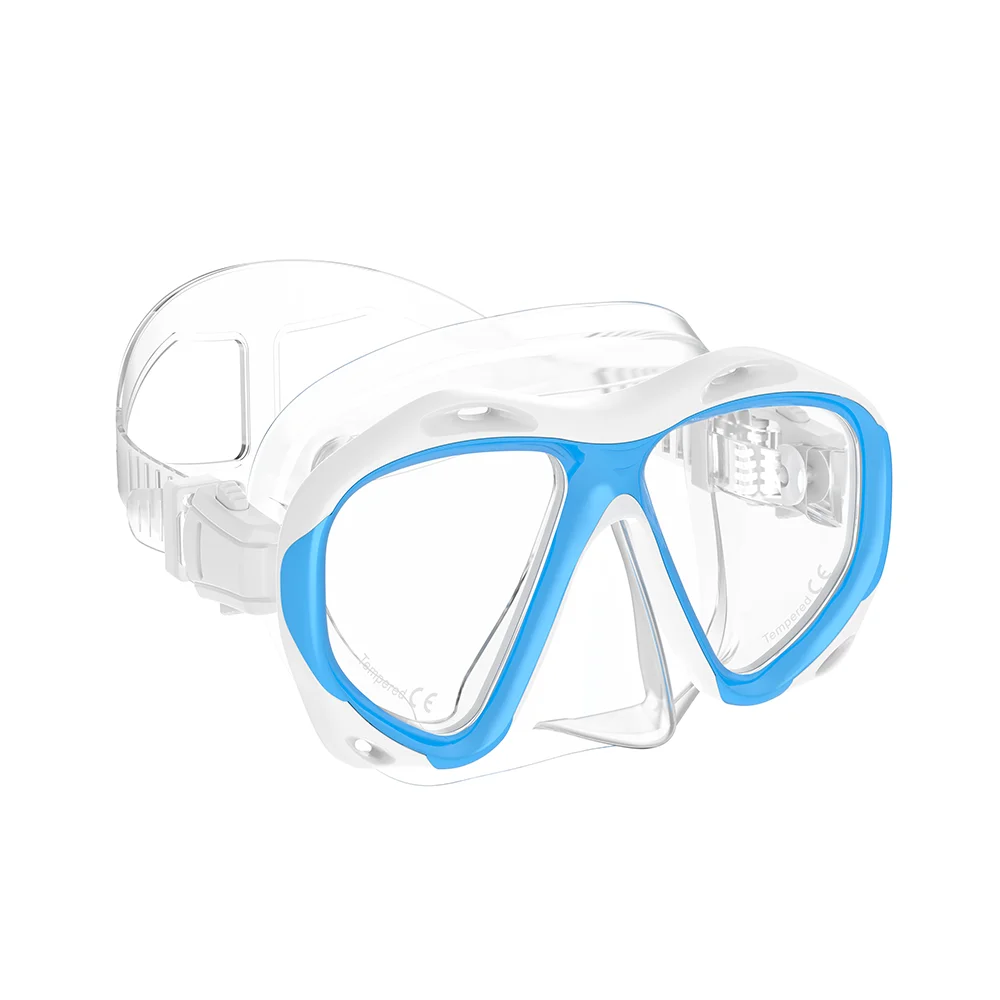 New adult silicone diving glasses professional snorkeling HD swimming tempered glass large frame mask