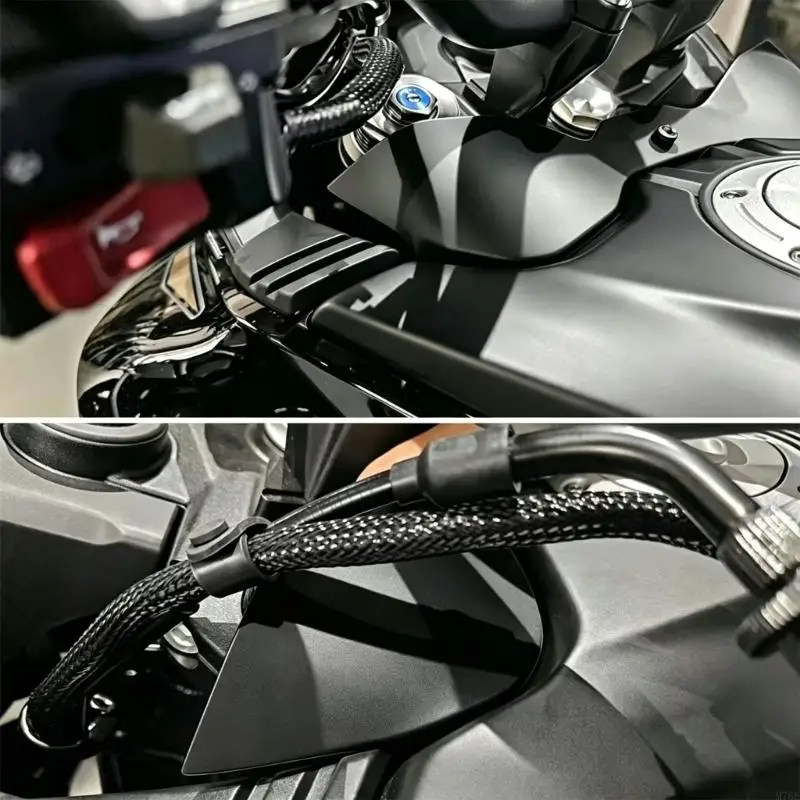 M76E Schwarz getönte Deflektorplatte, PETG-Motorrad-Cockpit-Zubehör – Detail 8