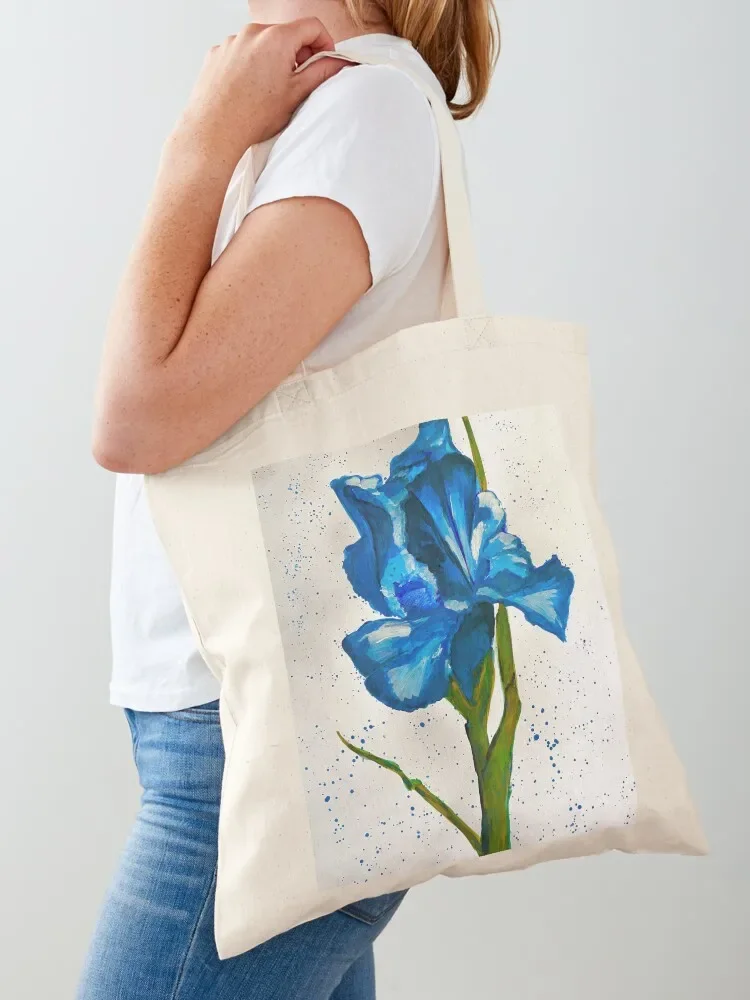 Blue delicate Tote Bag foldable reusable bag Beach bag Handbags Cloth bags