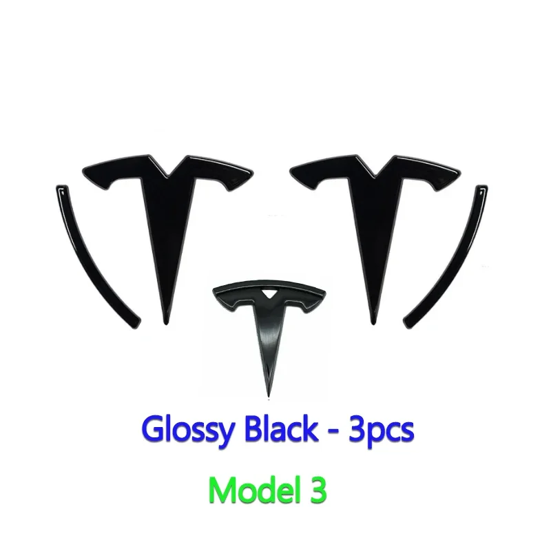 ABS Voor Tesla Model 3 Model Y Auto Overlay Sticker Motorkap Cover Embleem Stuurwiel Kofferbak Badge Gemodificeerde Decoratie