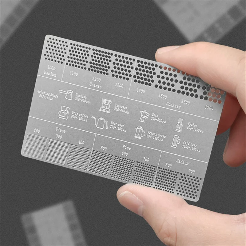 Grind Reference Card 200-1700um Ground Coffee Coffee Tool Conversion Card For Common Brewing