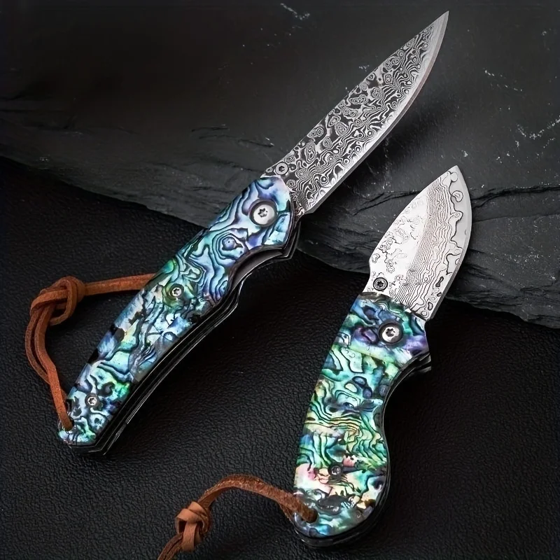 1pc Portable EDC Pocket Knife,Folding fruit knife and BBQ cut meat knife,Exquisite gift knife,Suitable for kitchen, outdoor