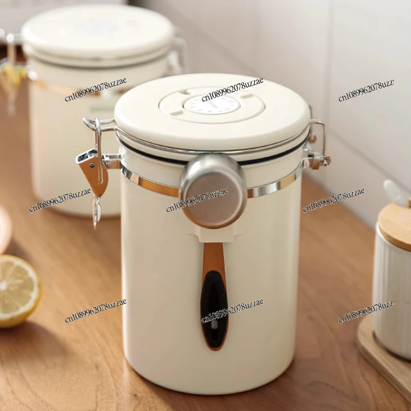 

Stainless Steel Coffee Bean Sealed Tank Vacuum One-way Exhaust Storage Tank Storage Bean Tank