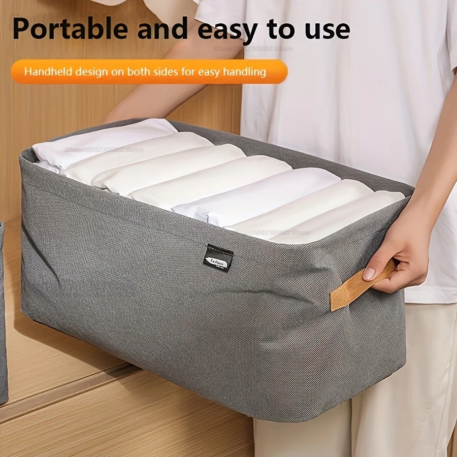 Laundry Clothes Organizer Storage Bag Clothes Foldable Clothes Storage Bag Portable Wardrobe Cloth Organizer Storage Box view 5