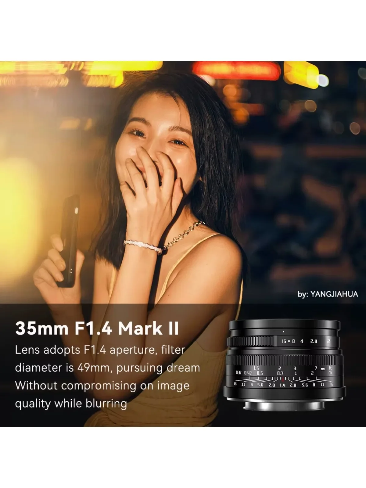 Objectif de caméra 7artisans 35mm F1.4 Mark II APS-C Prime pour Micro 4/3 ZVE10 A6000 FX30 Fujifilm X-H2 Nikon ZFC Canon RF Sony E Lumix