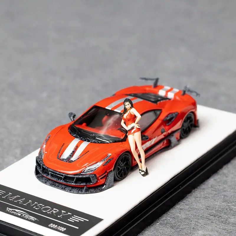 Diecast 1/64 Ferrari F8XX MANSORY Modified Supercar Model Alloy Ferrari F8XX MANSORY Car Model Static Collection Display Piece