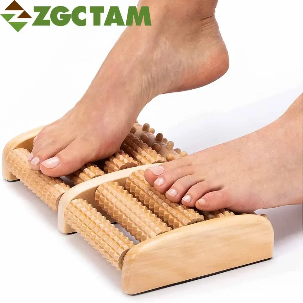 Wooden Anti Cellulite Foot Massage Roller for Relief Plantar Fasciitis & Stress, Heel, Arch Pain, Muscle Relaxation Care Tool