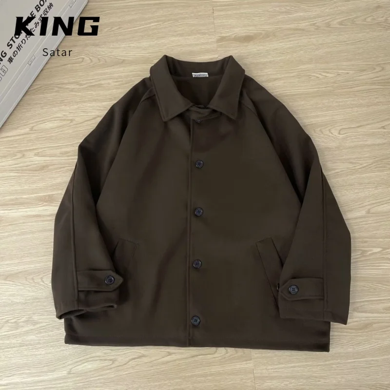

Весенне-осенняя свободная мужская куртка в уличном стиле, корейская мода Харадзюку, трендовая верхняя одежда из полиэстера