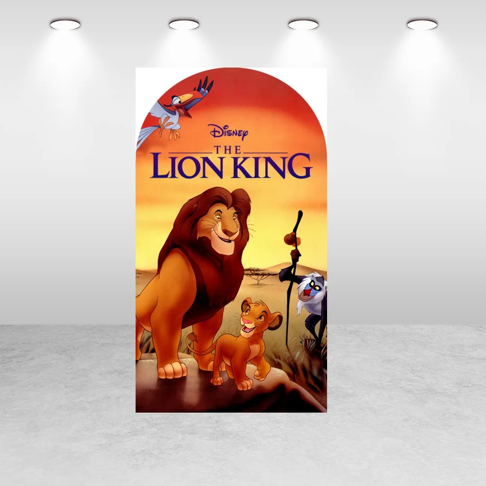 

Disney Lion King Boy's Birthday Arch Backdrop Cover Jungle Theme Party Decor Candy Dessert Table Cover Banner
