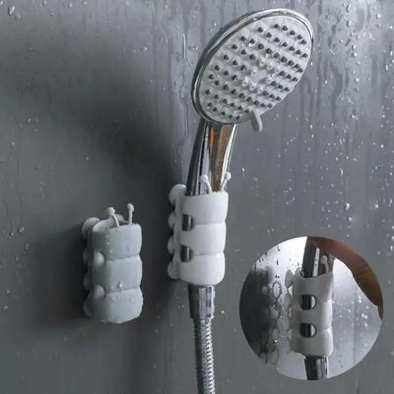Practical New Removable Silicone Shower Head Holder Punch‑Free Suction Cup Wall Mount Bracket Bathroom Household Shower Gadget