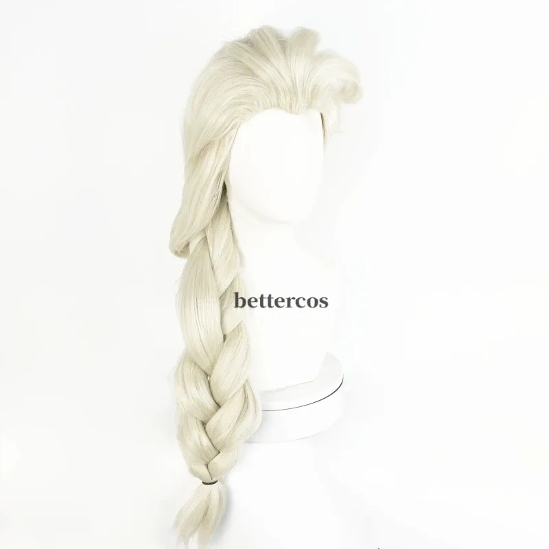 

Elsa Synthetic Blonde Braid Styled Cosplay Wigs Halloween Carnival Party Play Role + Wig Cap