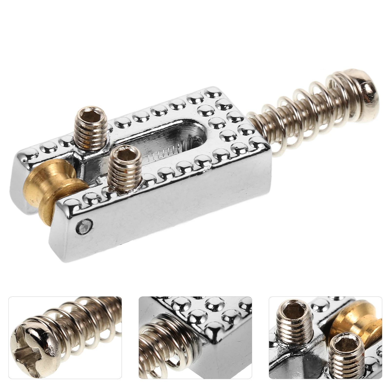 

Electric Guitar Bridge Durable Replacements Saddle Bridges Metal Parts for Copper Wire Beads Saddles