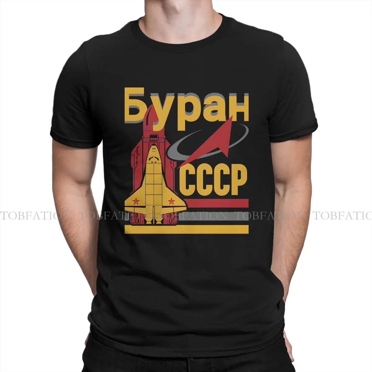 Russian Buran Space Program CCCP O Neck TShirt Russian USSR CCCP Pure Cotton Original T Shirt Men Clothes Oversized Big Sale