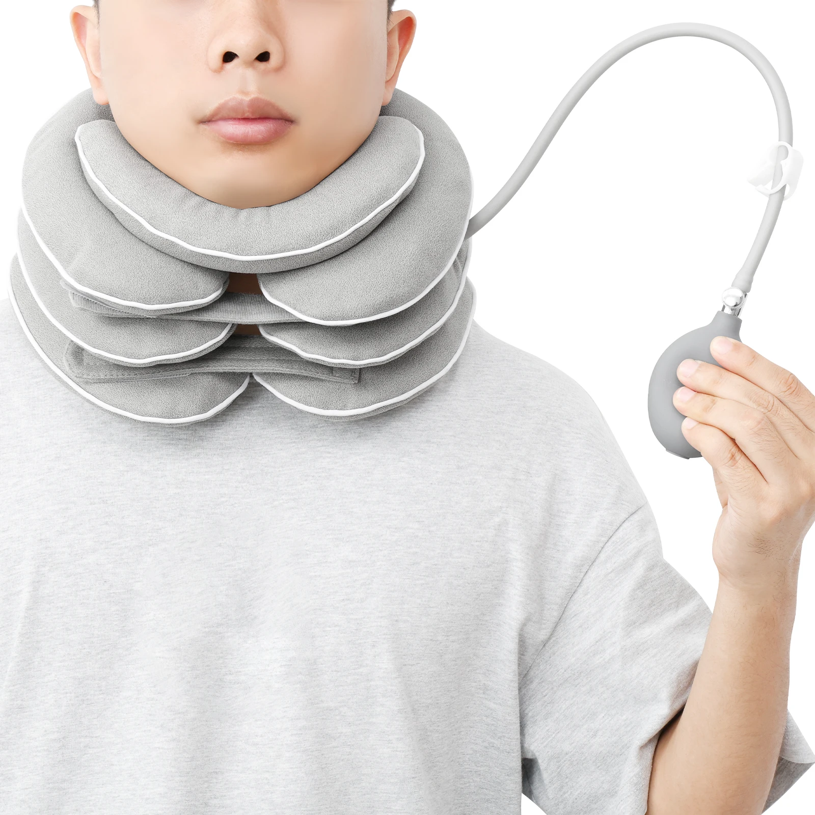 

Neck Stretcher for Neck Pain and Support Adjustable Inflatable Neck Braces Cervical Traction Device For Driving Office Home