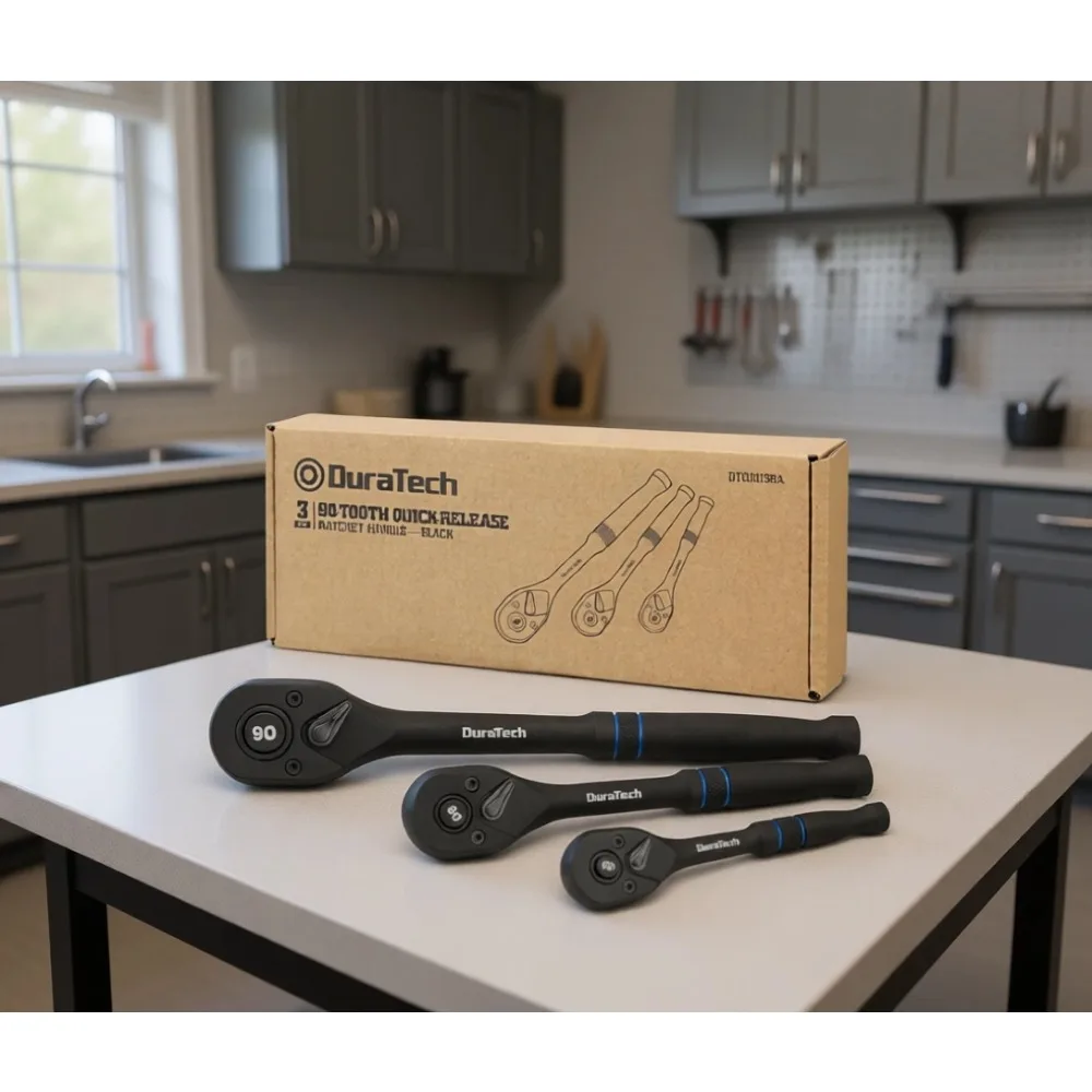 

Набор из 3-х трещоток с приводом 1/4, 3/8, 1/2 дюйма, 90 зубьев, быстросъемные, реверсивные, Cr-V, с черным фосфатным покрытием