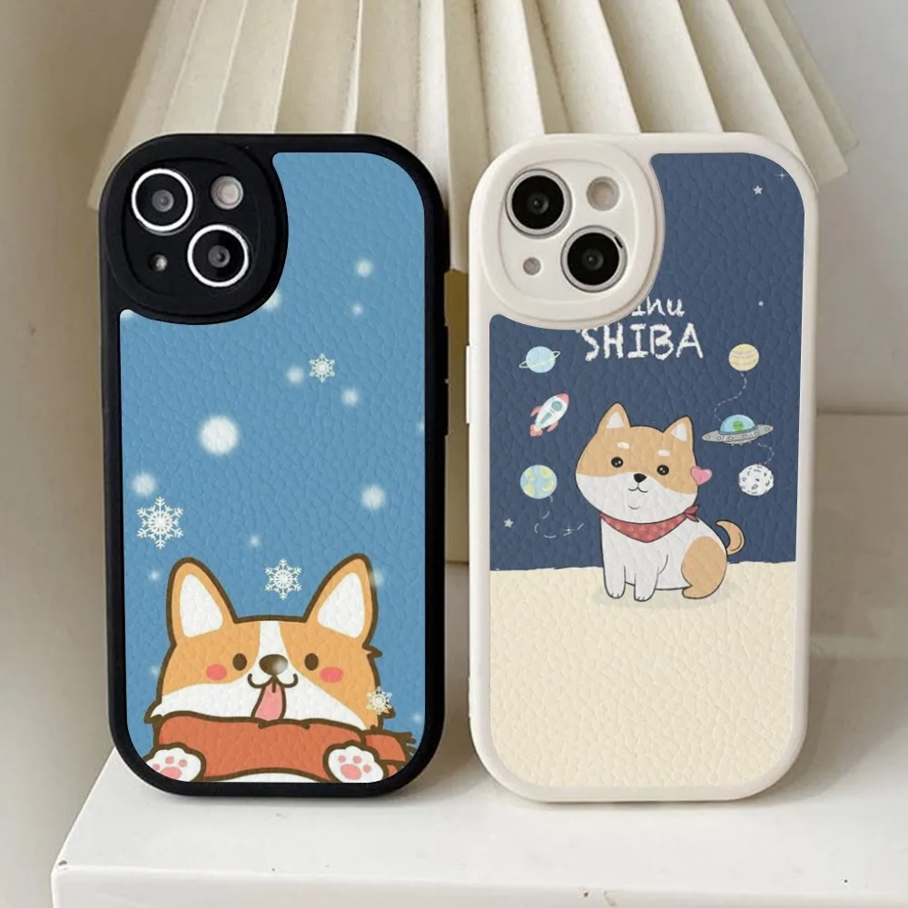 

Cute Corgi Dog Phone Case Hard Leather For iPhone 14 13 12 Mini 11 14 Pro Max Xs X Xr 7 8 Plus Fundas