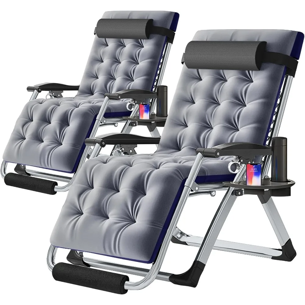 

Zero Gravity Chair Oversized XL, Reclining Lounge Chair with Removable Cushion & Tray for Indoor and Outdoor, Patio Recliner Fo