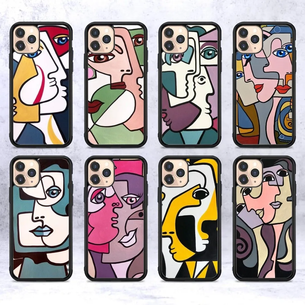 Abstract Vintage Painting Pablo Picasso Phone Case Silicone PC+TPU For Samsung S10 20 30 22 23 24 Plus Lite Ultra Cover