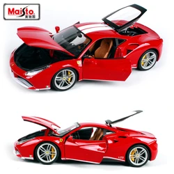 Bburago 1:18 Ferrari 488 GTB 70th Anniversary Alloy Car Model Diecasts Metal Toy Sports Car Model Simulation Childrens Toys Gift