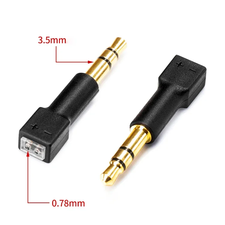 1 Pair 3.5mm to MMCX Adapter/0.78mm pins for M1 M2 ZX-1 WTD-3 Headphones Conversion Pin DIY Stereo Headset plug connector