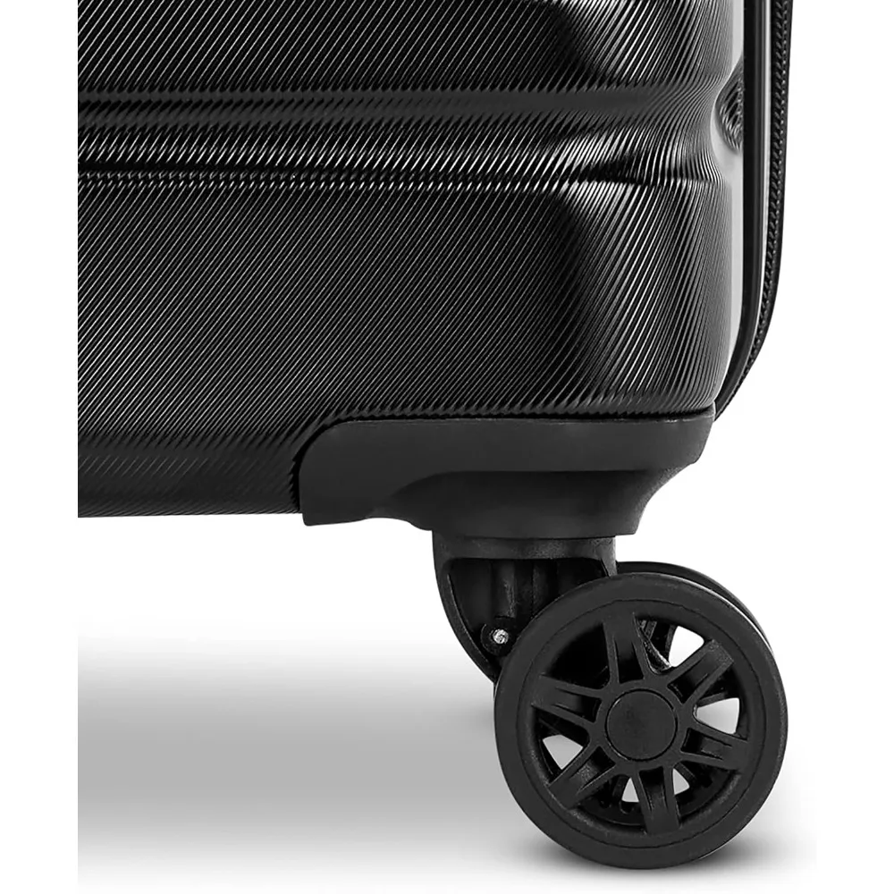 Walizka twarda rozkładana w kolorze czarnym bas, duża, na kółkach