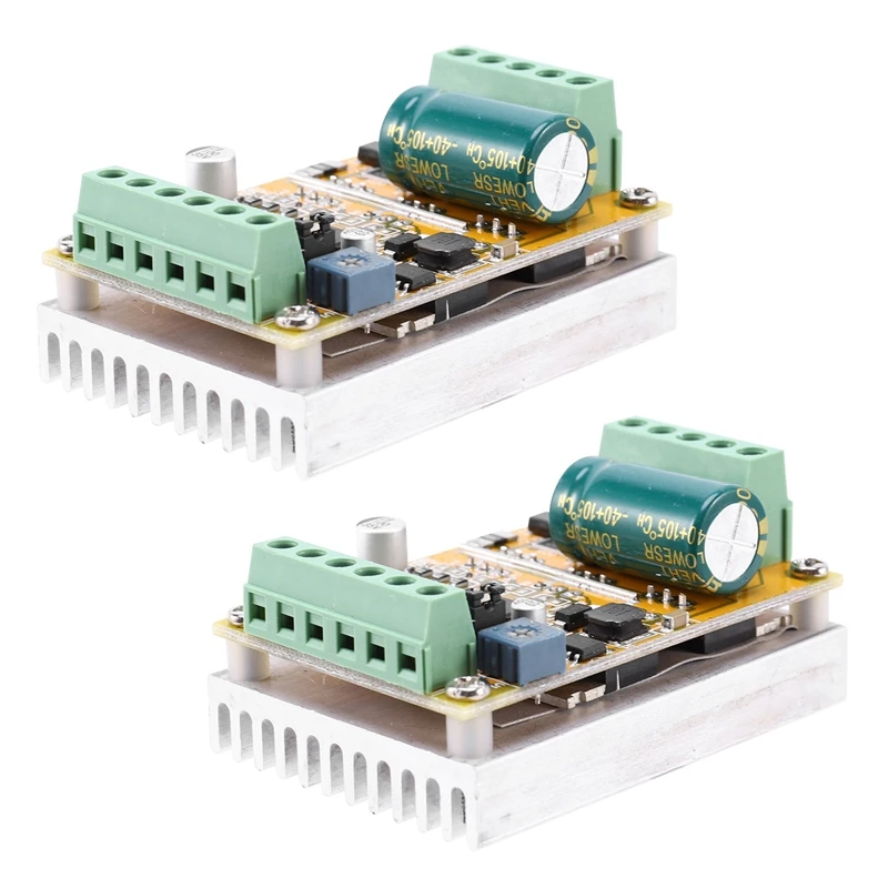 2X 380W 3 Phases Brushless Motor Controller Board(No/Without Hall Sensor) BLDC PWM PLC Driver Board DC 6.5-50V