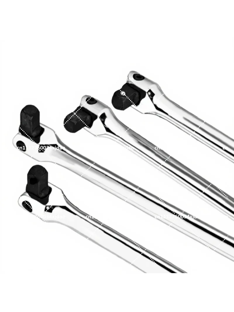 1/2 Breaker Bar with 180 Degree Rotatable Head, 1/2 to 3/8 Adapter, Heavy Duty Wrench Socket for Breaking Rusted Bolts