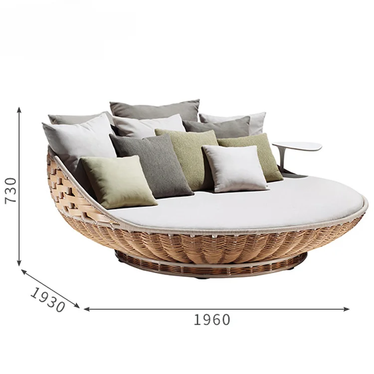 Outdoor furniture modern design hanging chair leisure rattan swing bed