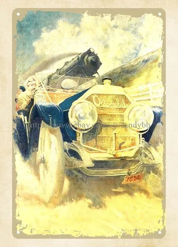automotive cars metal tin sign indoor outdoor vintage reproductions