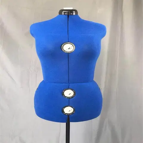 Maniquí de tela femenino de costura completa para sastre, diseño corporal, soporte para forma de vestido de busto, Base de Metal, pantalla ajustable, E218, 2023