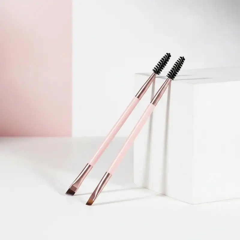 Dual Ended Multifunctional Makeup Brush Soft Bristles Eyelash Blade Eyeliner Eyebrow Brush for Women Professional Makeup