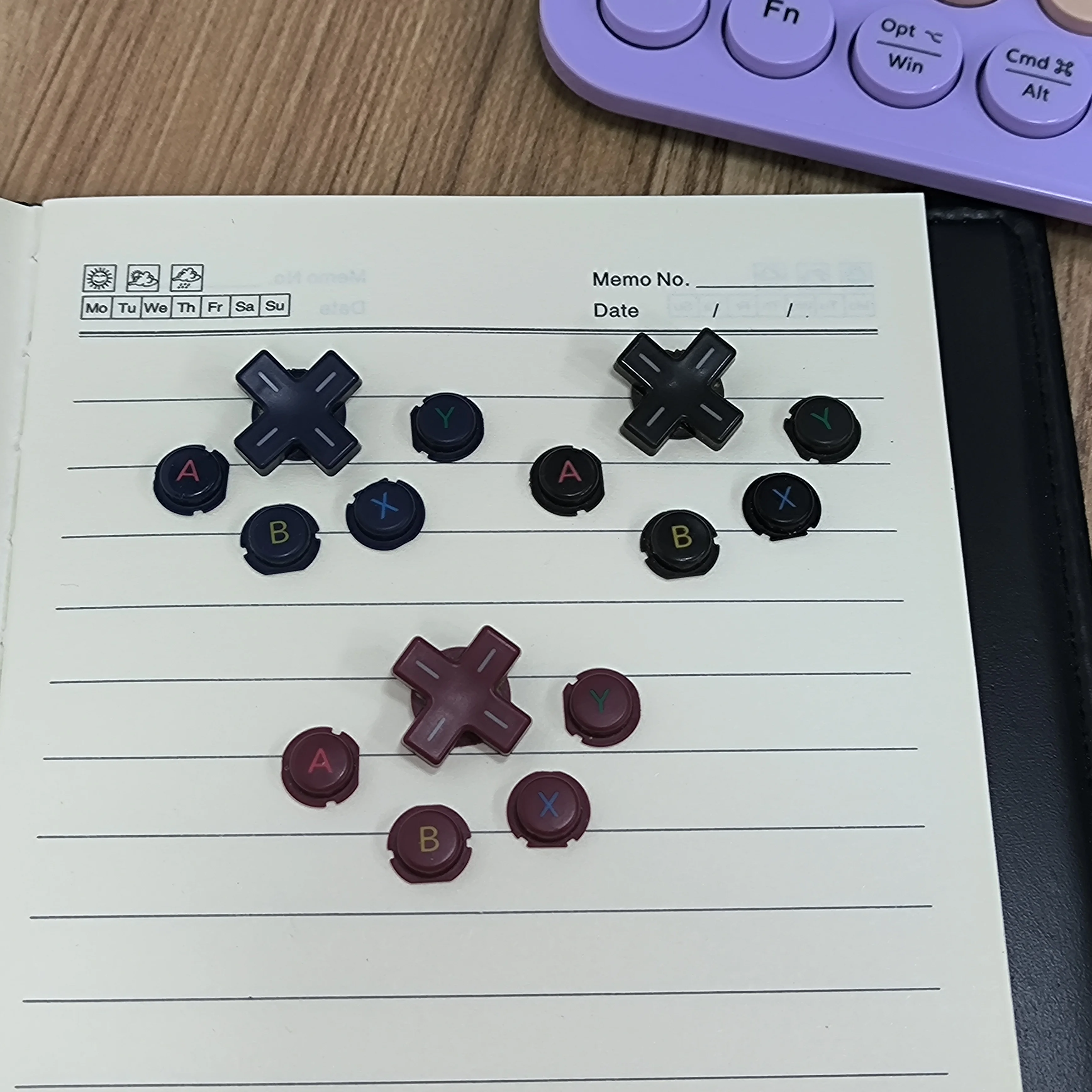 ใหม่ 3DS XL/LL Original disassembly Cross ABXY ปุ่มชุดปุ่มสําหรับ Nintend ใหม่ 3DS XL/LL คอนโซล