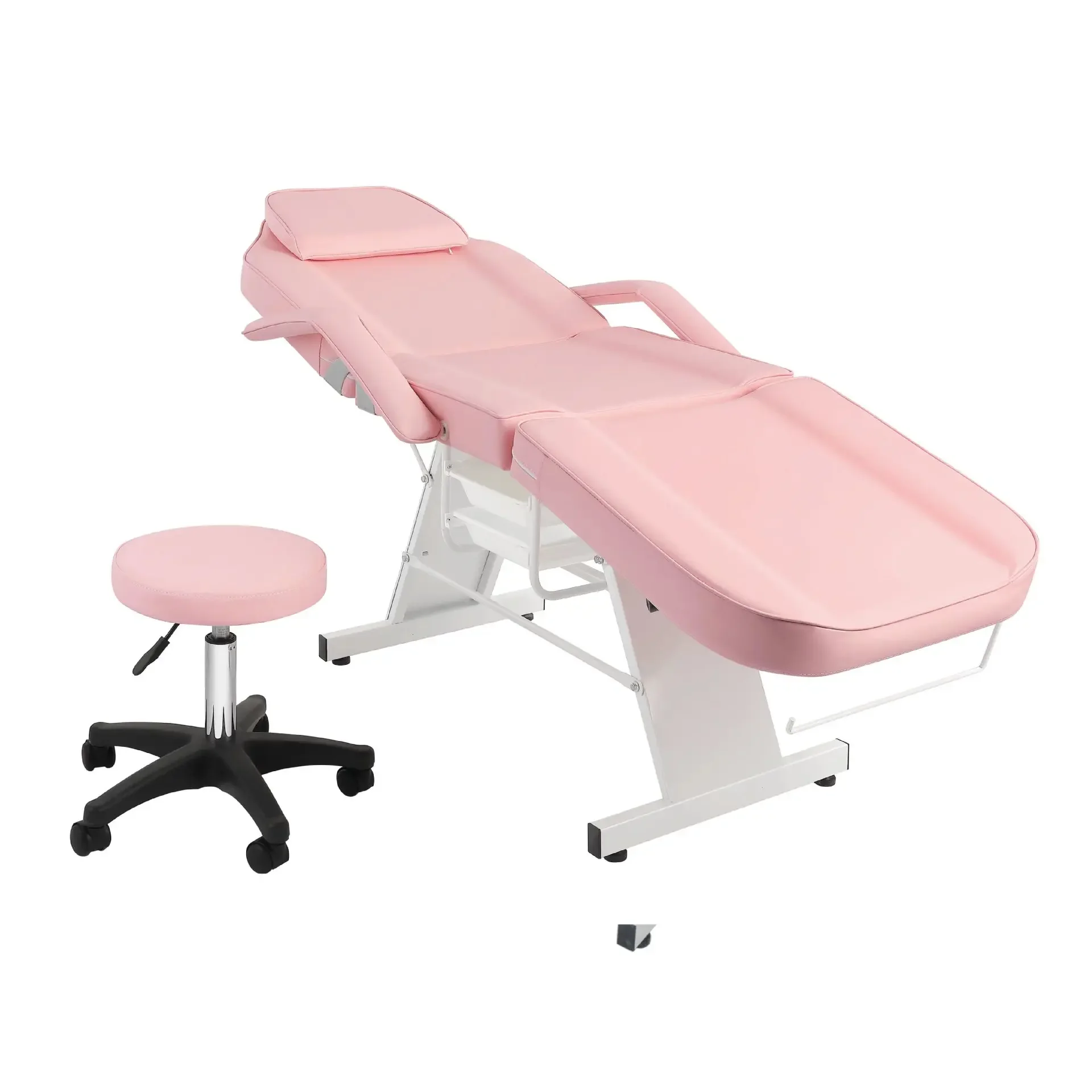 Massage table facial spa ceragem massage bed with stool pink eye lash bed full body thai massage bed