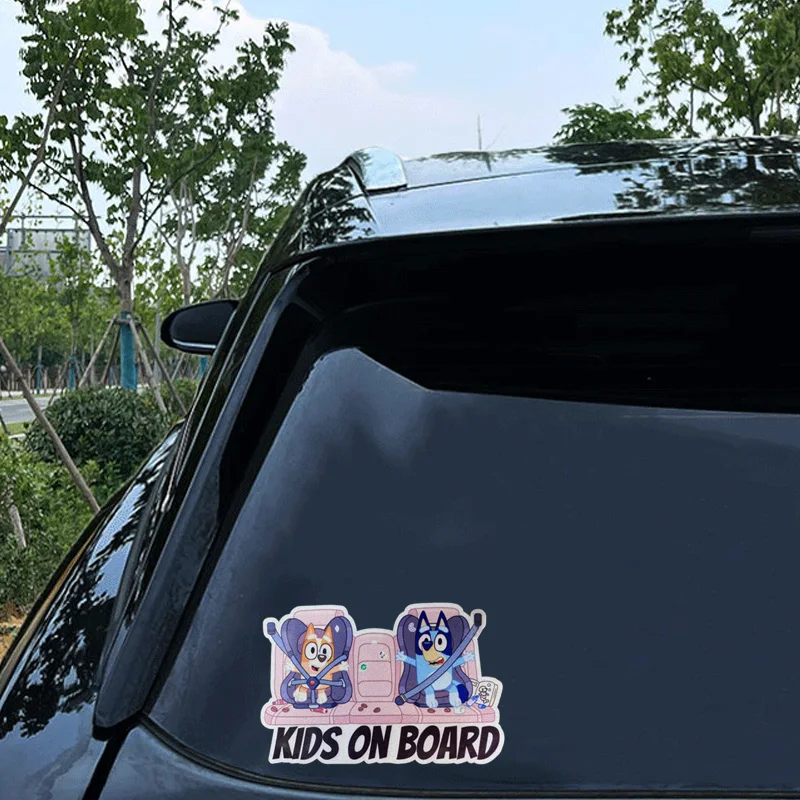 KIDS ON BOARD Car Reflective Stickers Individuality Cartoon Body Scratches Shield Safety Warning Decal Decorative