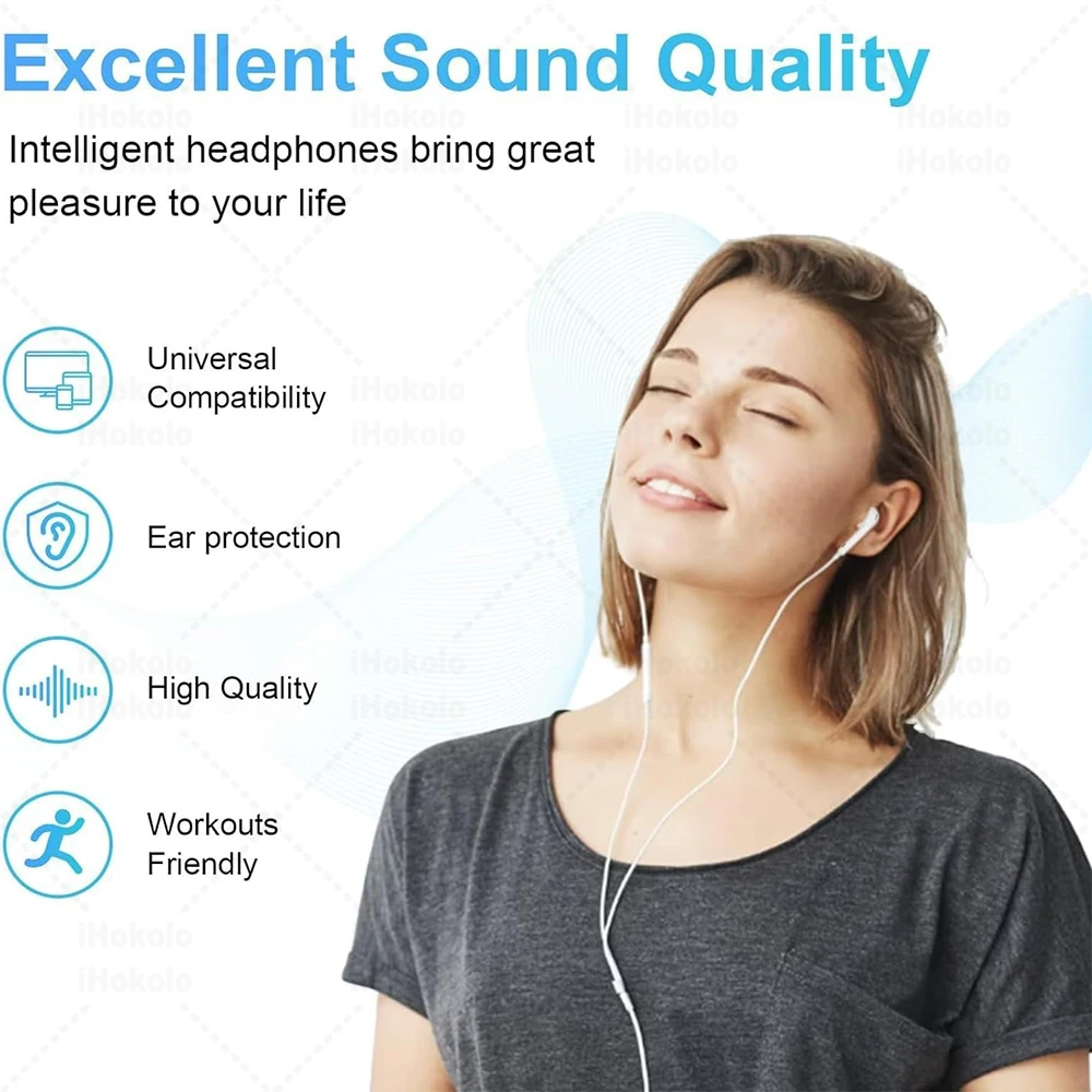 الأصلي سماعات لابل آيفون 17 16 15 برو ماكس 14 13 12 11 USB-C البرق 3.5 مللي متر السلكية سماعة X 6 7 8 ملحقات الهاتف