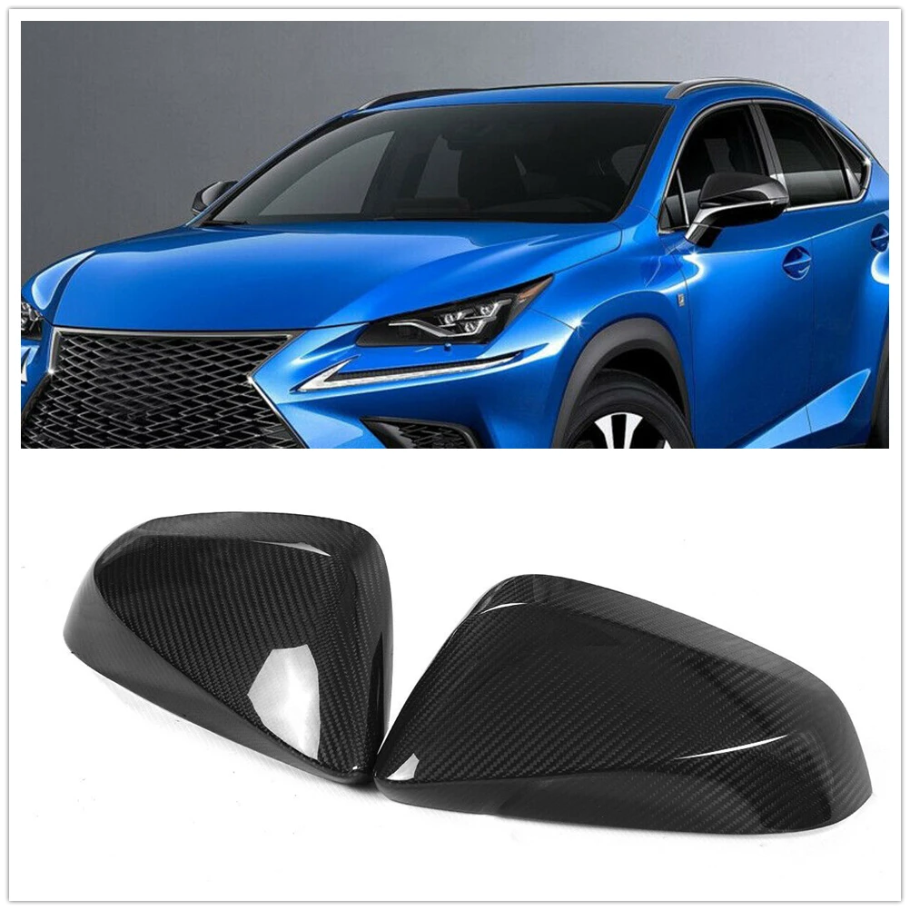 Carbon Fiber Rear View Mirror Cover Add On Car Exterior Caps Rearview Shell Case For LEXUS RX350 RX450H NX200 NX300 2016-2019