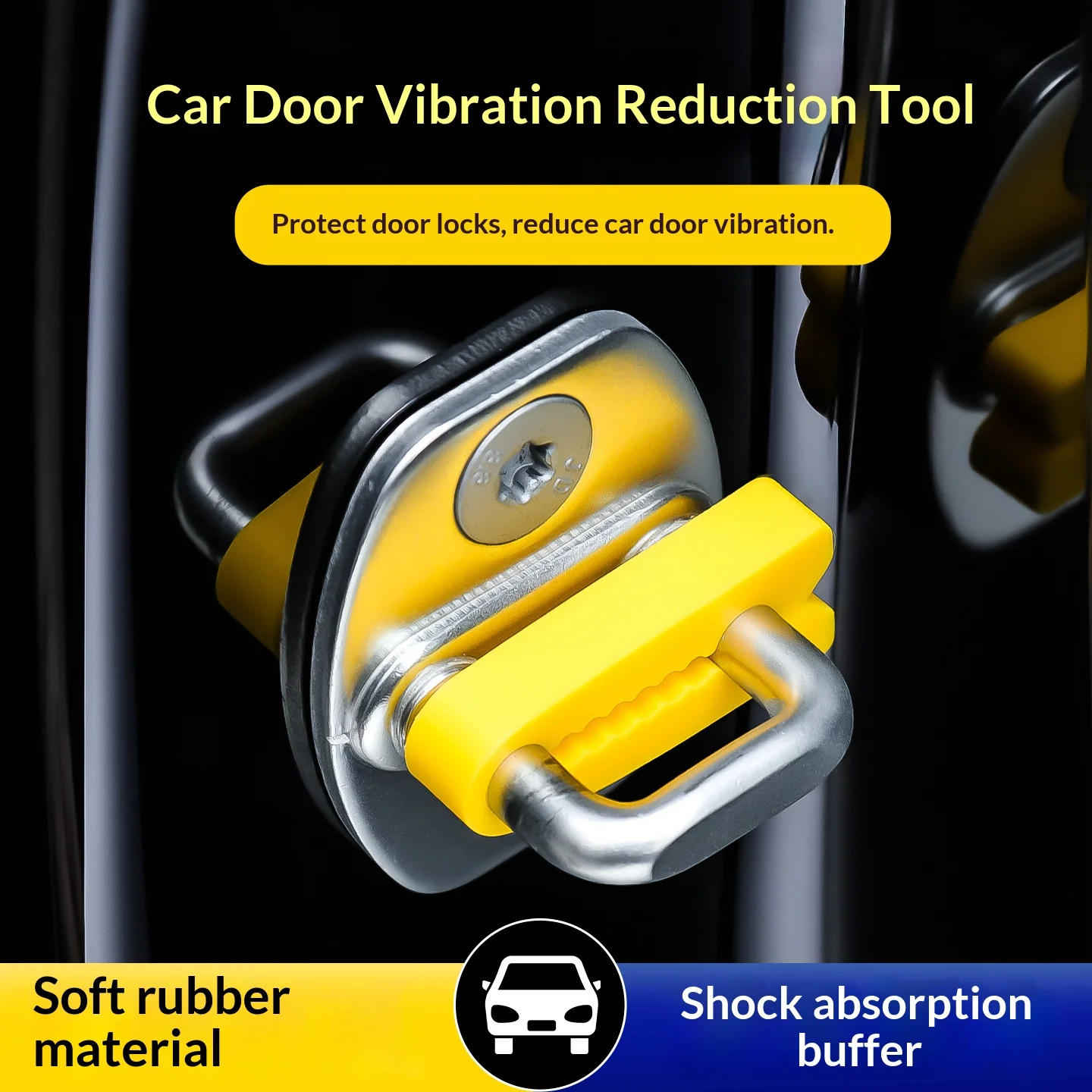 Door Guard Car Rubber for VW Lock Pad Striker U Dmi Black Shock Seal Absorber Buffer Damping Dolphin Deaf Auto Accessories
