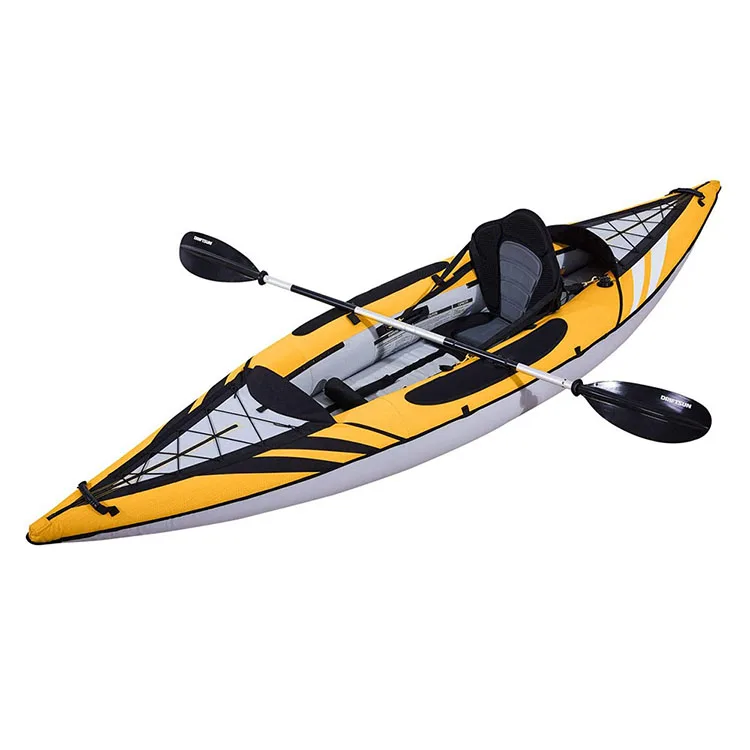 Supplier Custom Inflatable Canoe 1 Person Plastic Kayak Water Sports Fishing Boat