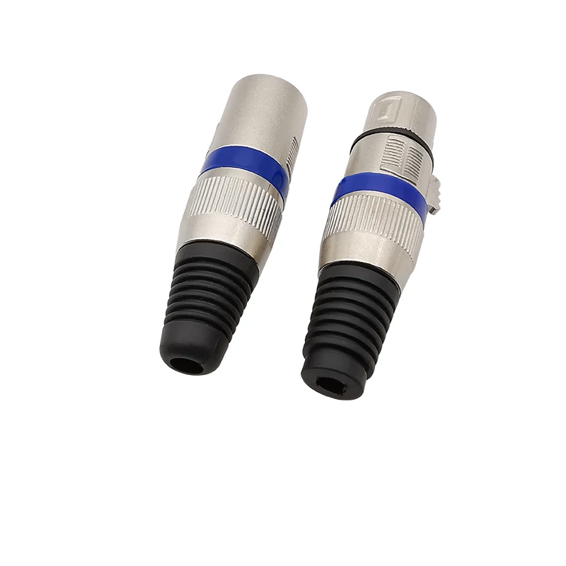 3 Pin XLR Male / Female Connector Microphone Audio Cable Repair DIY Soldering Type XLR 3 Pole Socket Plug Audios Mic Connectors