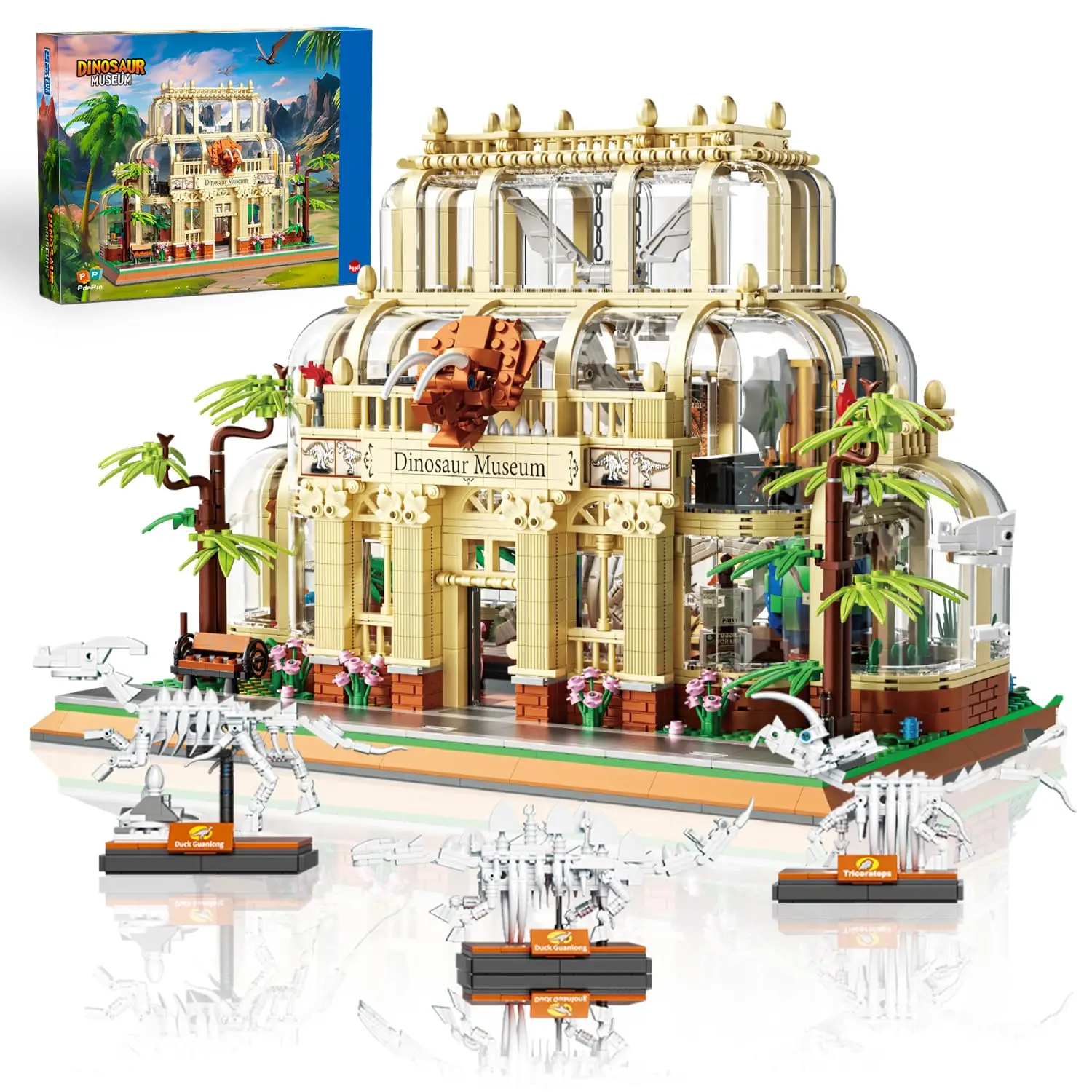 2788pcs Dinosaur Museum Building Blocks Park Dinosaurs World Street View Model Bricks Desktop Display Christmas Gifts Kids Toys