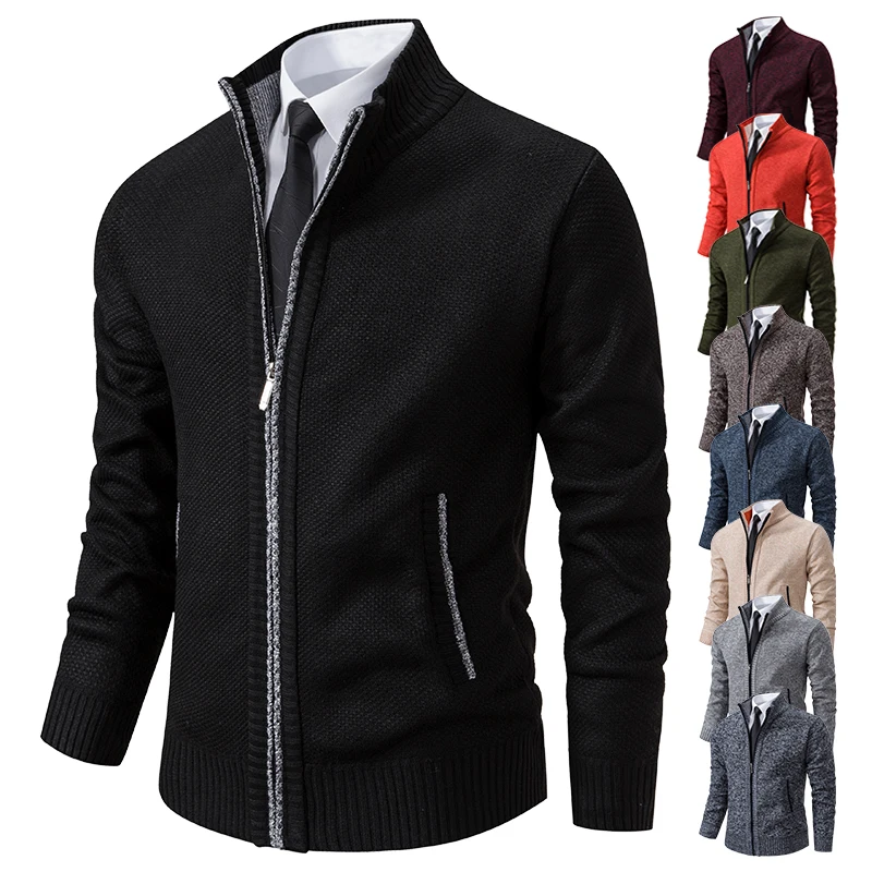 2023 New fashion men\'s knitted sweater cardigan Joker comfortable warm casual coat