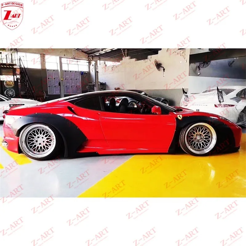 Z-ART Wide Body Kit for F430 Aerodynamic Body Kit for F430 Tuning Body Kit F430 Front lip +Side Skirts +Rear Chin+Rear Spoiler