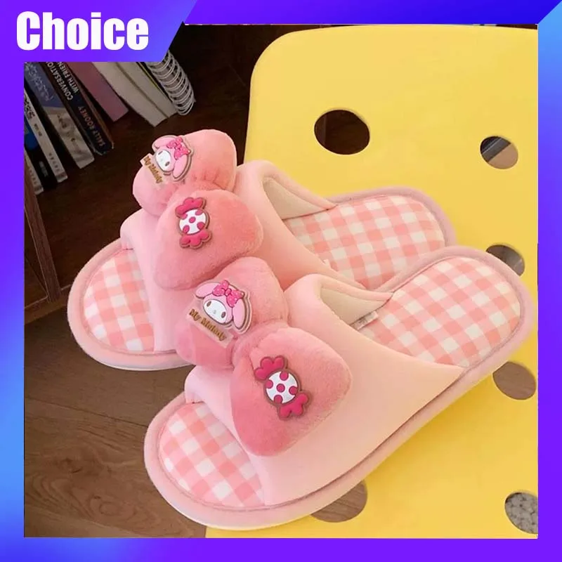 

Mymelody модные тапочки Hellokitty Kuromi милые женские тапочки с героями мультфильмов для дома и улицы, летние повседневные модные тапочки для девочек, подарок